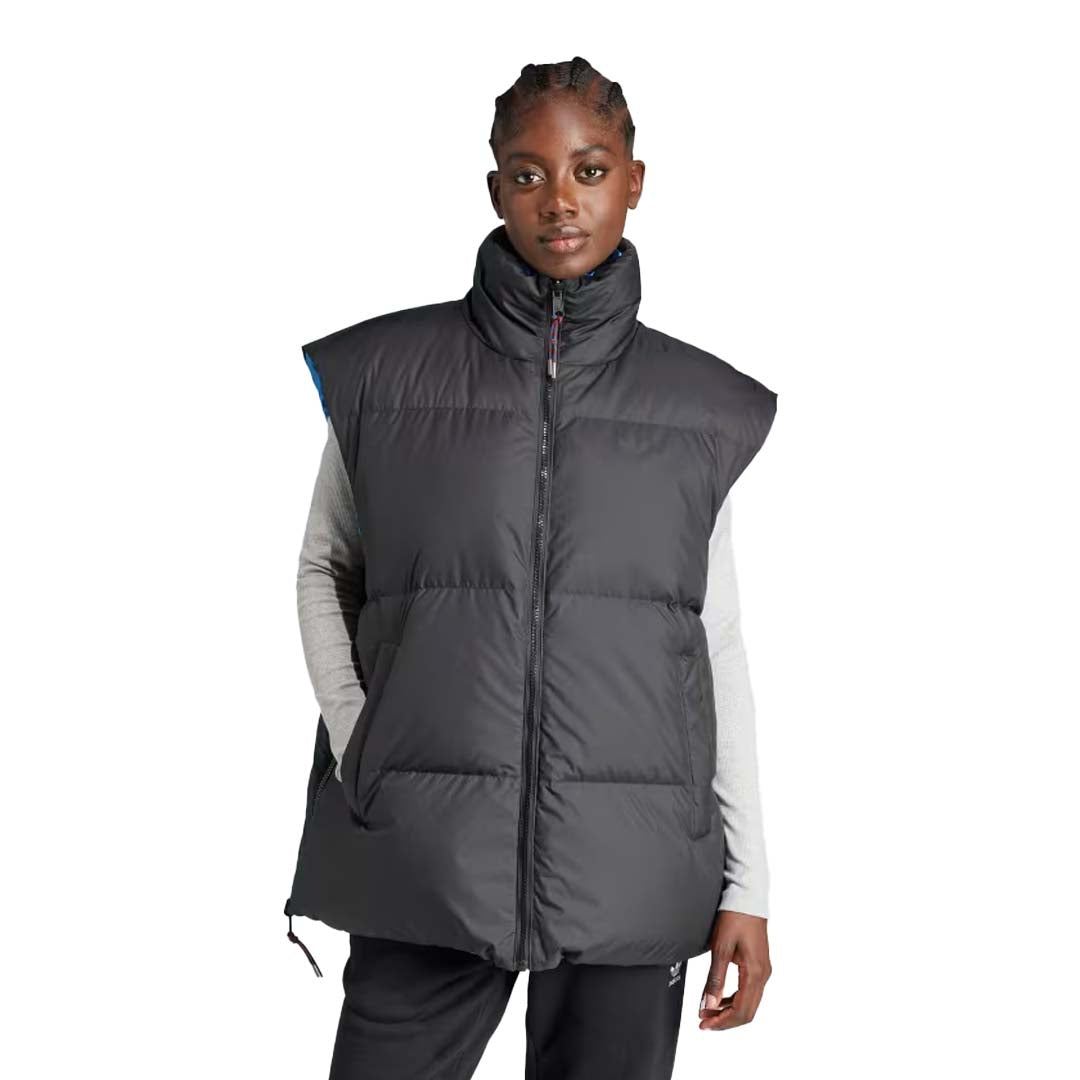 ADIDAS ORIGINALS PREMIUM REVERSIBLE VEST GILET        BLACK/BLUB XS