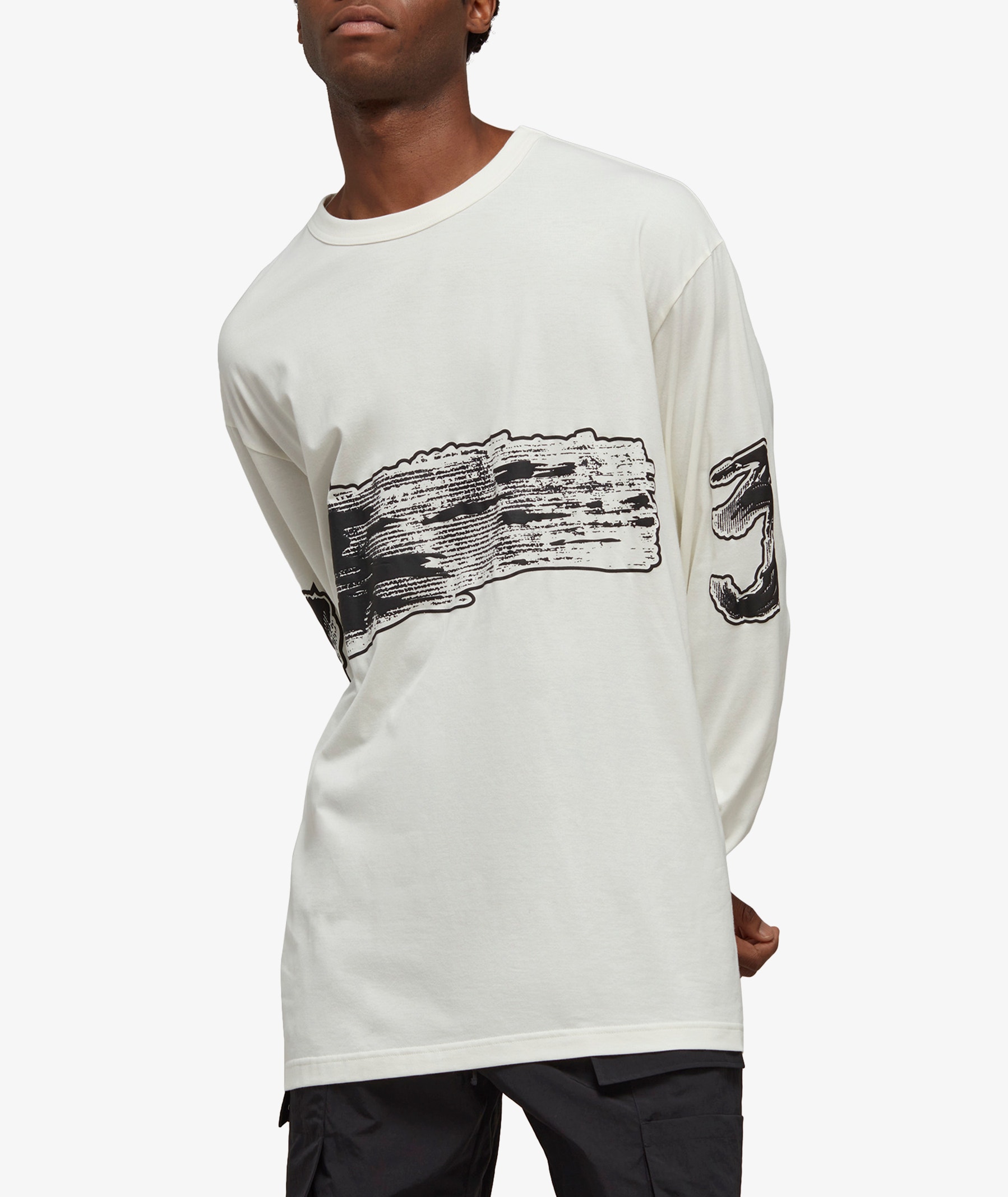 ADIDAS Y-3 UNISEX GRAPHIC LONG SLEEVE TEE