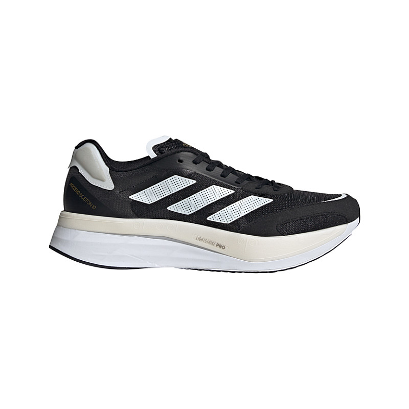 ADIZERO BOSTON 10 M RUNNING TRAINERS CBLACK/FTWWHT/GOLDMT