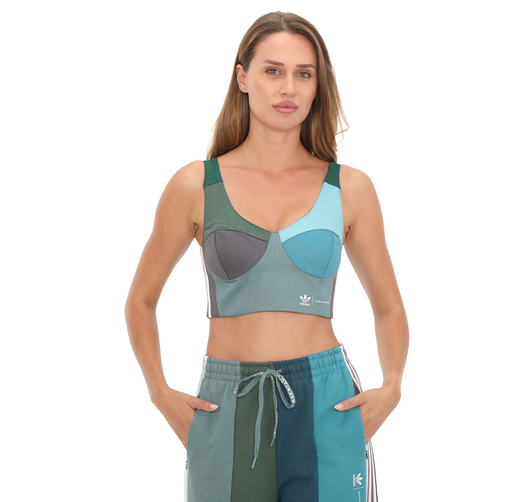 ADIDAS X KSENIASCHNAIDER 3-STRIPE BRA TOP