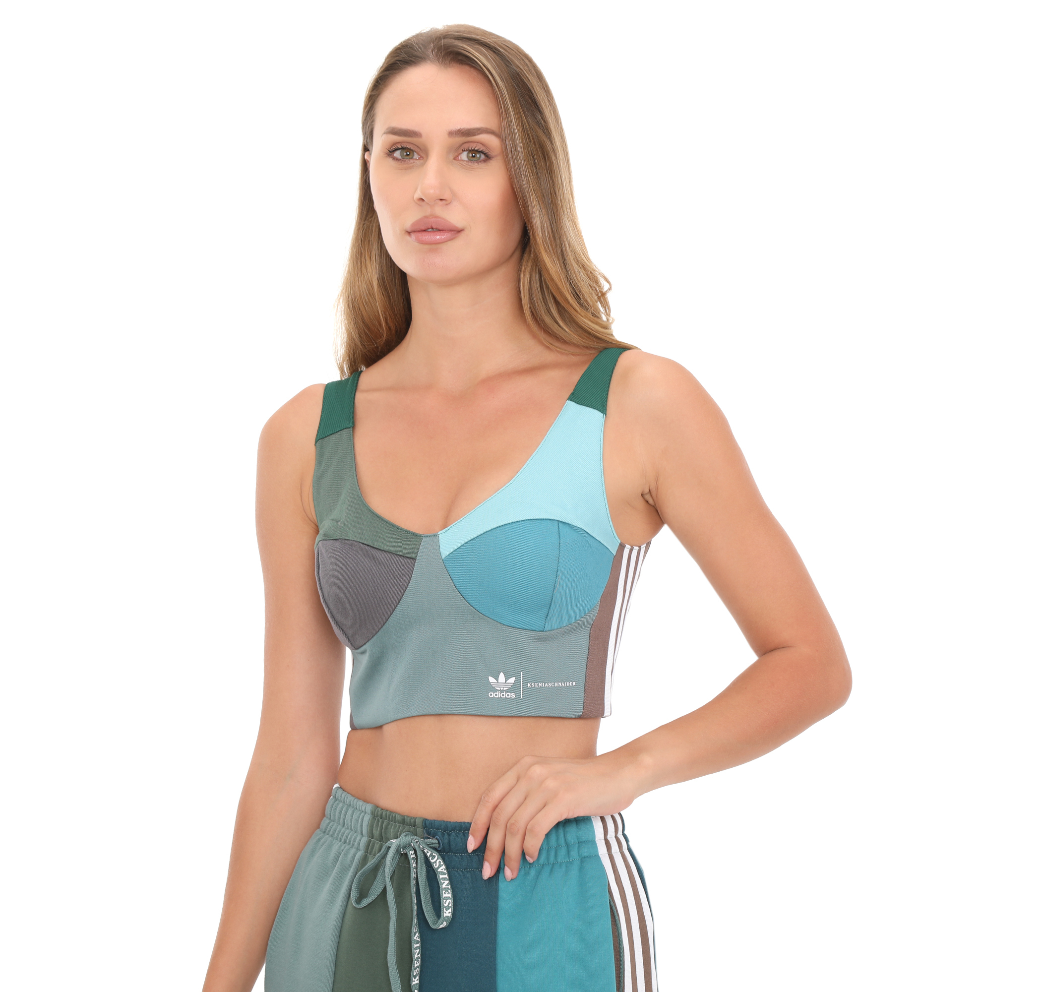 ADIDAS X KSENIASCHNAIDER 3-STRIPE BRA TOP