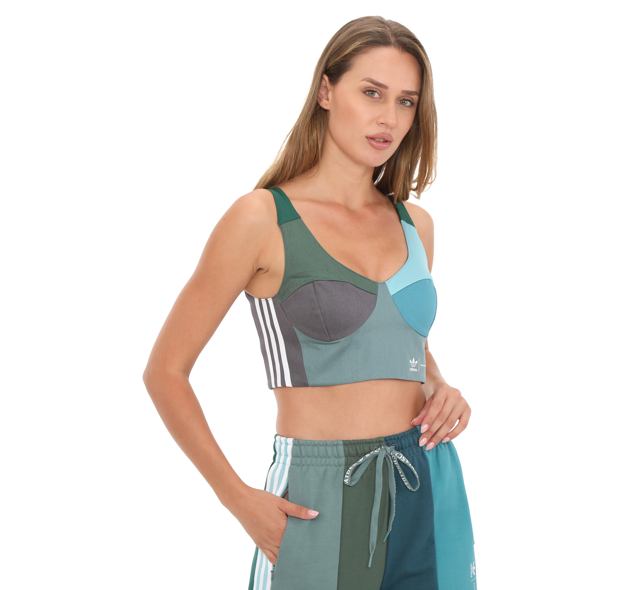 ADIDAS X KSENIASCHNAIDER 3-STRIPE BRA TOP