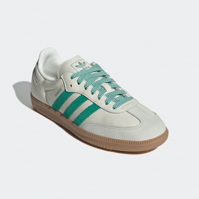 ADIDAS ORIGINALS SAMBA - OFF WHITE/COURT GREEN/GUM