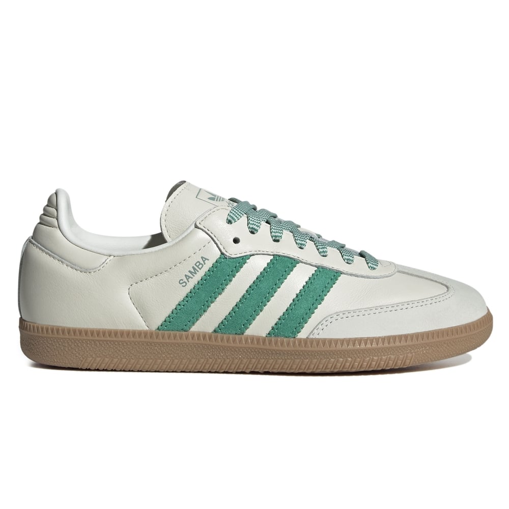 ADIDAS ORIGINALS SAMBA - OFF WHITE/COURT GREEN/GUM