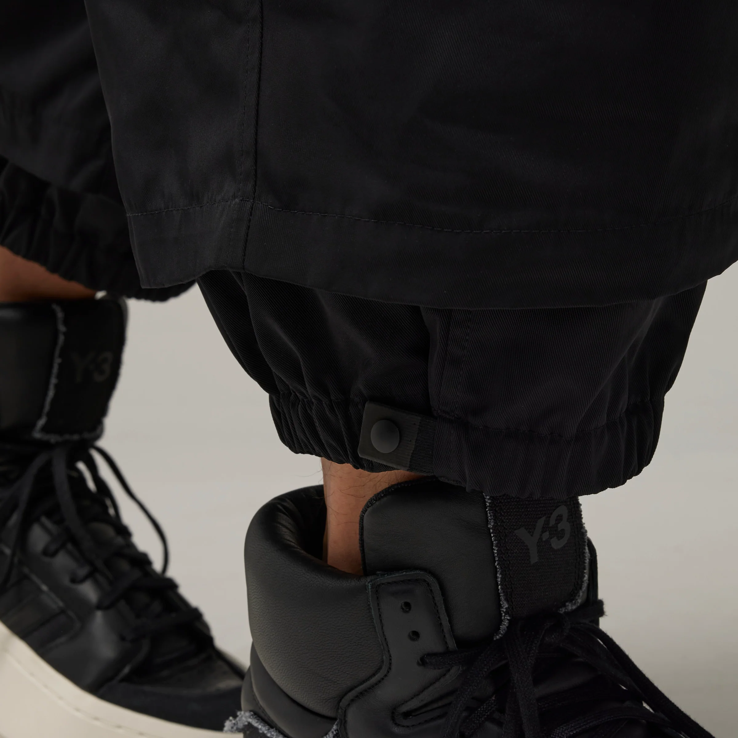 ADIDAS MENS Y-3 CUFFED TWILL PANTS