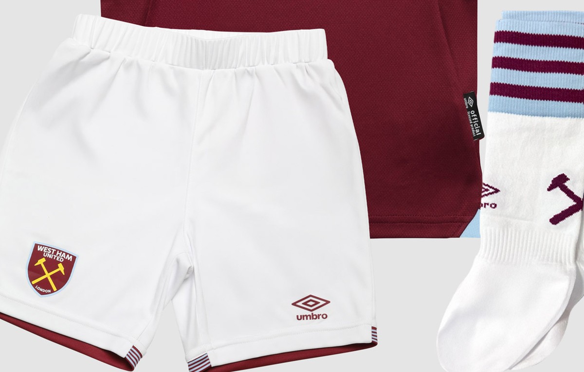 UMBRO WEST HAM 25/26 HOME INFANT KIT - NEW CLARET
