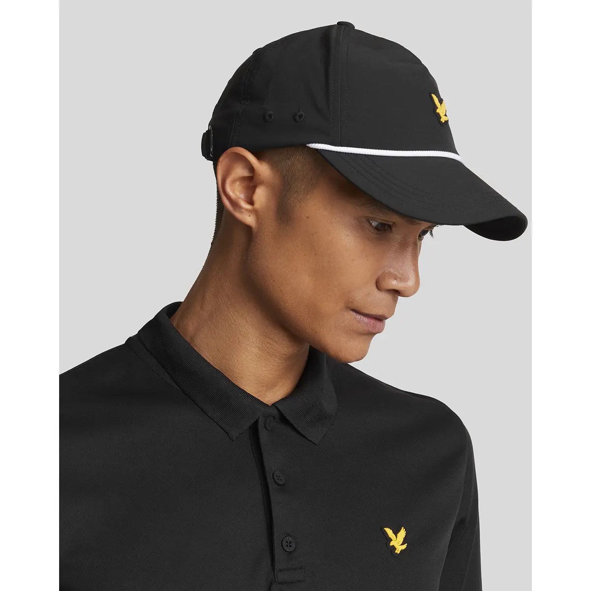 LYLE & SCOTT GOLF TECH POLO SHIRT - JET BLACK