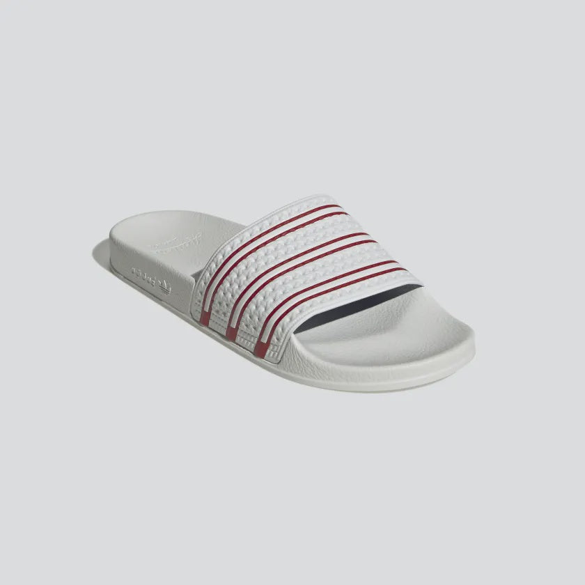 ADIDAS ADILETTE SLIDE - CLOUD WHITE/BURGUNDY