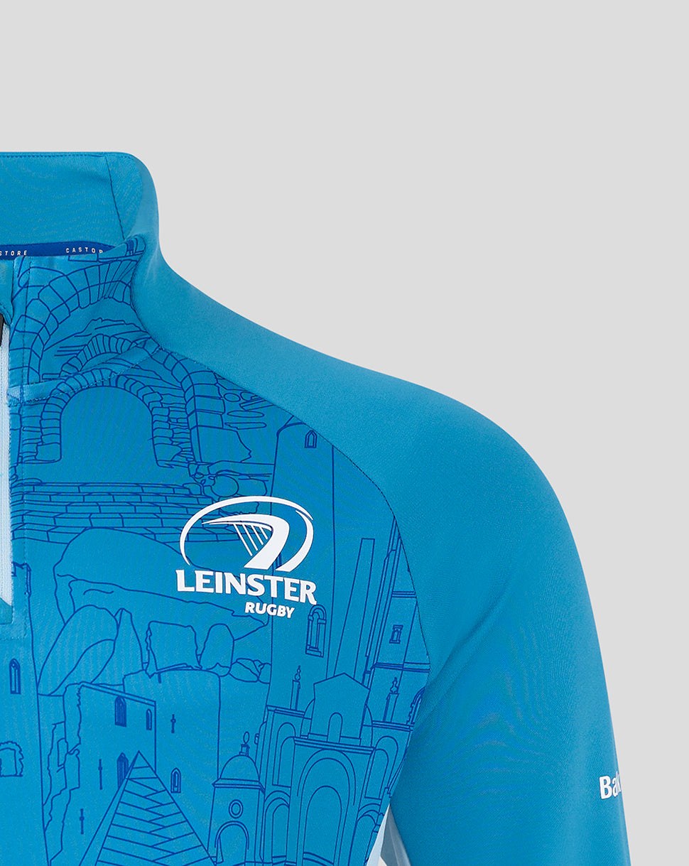 CASTORE LEINSTER MATCHDAY 1/4 ZIP MIDLAYER - MED BLUE/ CERULEAN