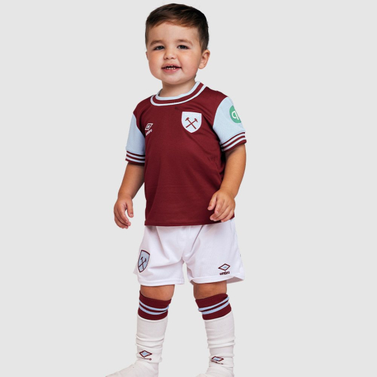 UMBRO WEST HAM 24/25 HOME INFANT KIT - CLARET / BLUE