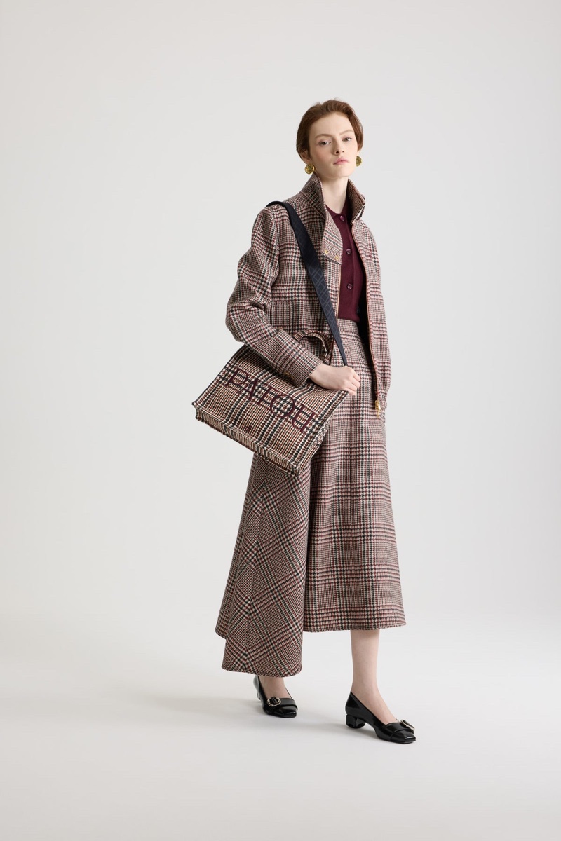 PATOU ZIPPED COLLAR BLOUSON - PRINCE OF WALES