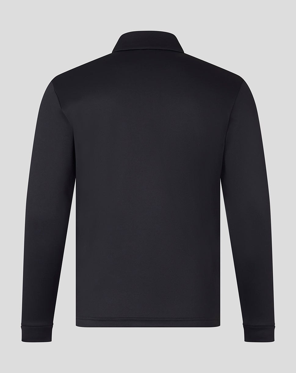 CASTORE FAI COACHES BRUSHED BACK 1/4 ZIP MIDLAYER - CAVIAR