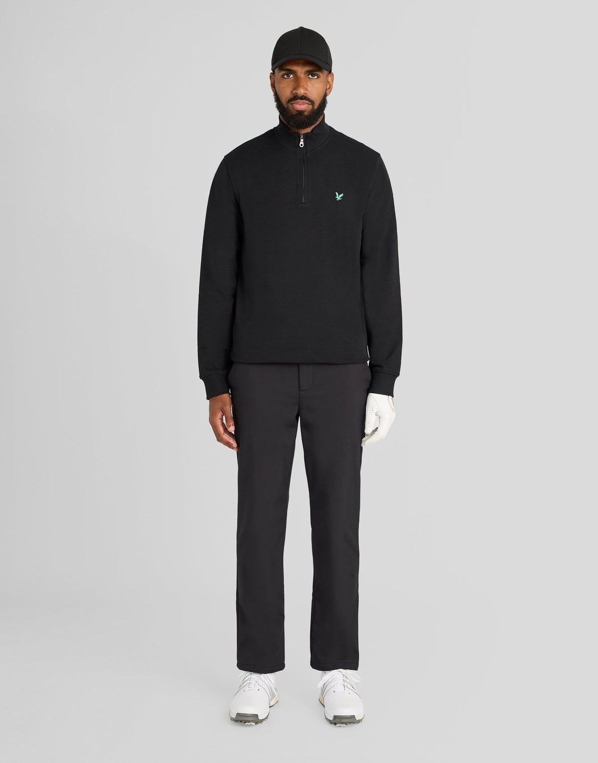 LYLE & SCOTT GOLF QUARTER ZIP MIDLAYER - JET BLACK