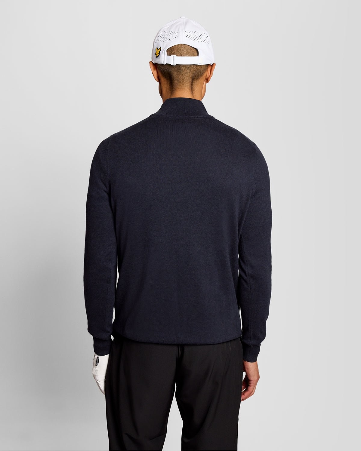 LYLE & SCOTT GOLF POLYBLEND QUARTER ZIP JUMPER - DARK NAVY