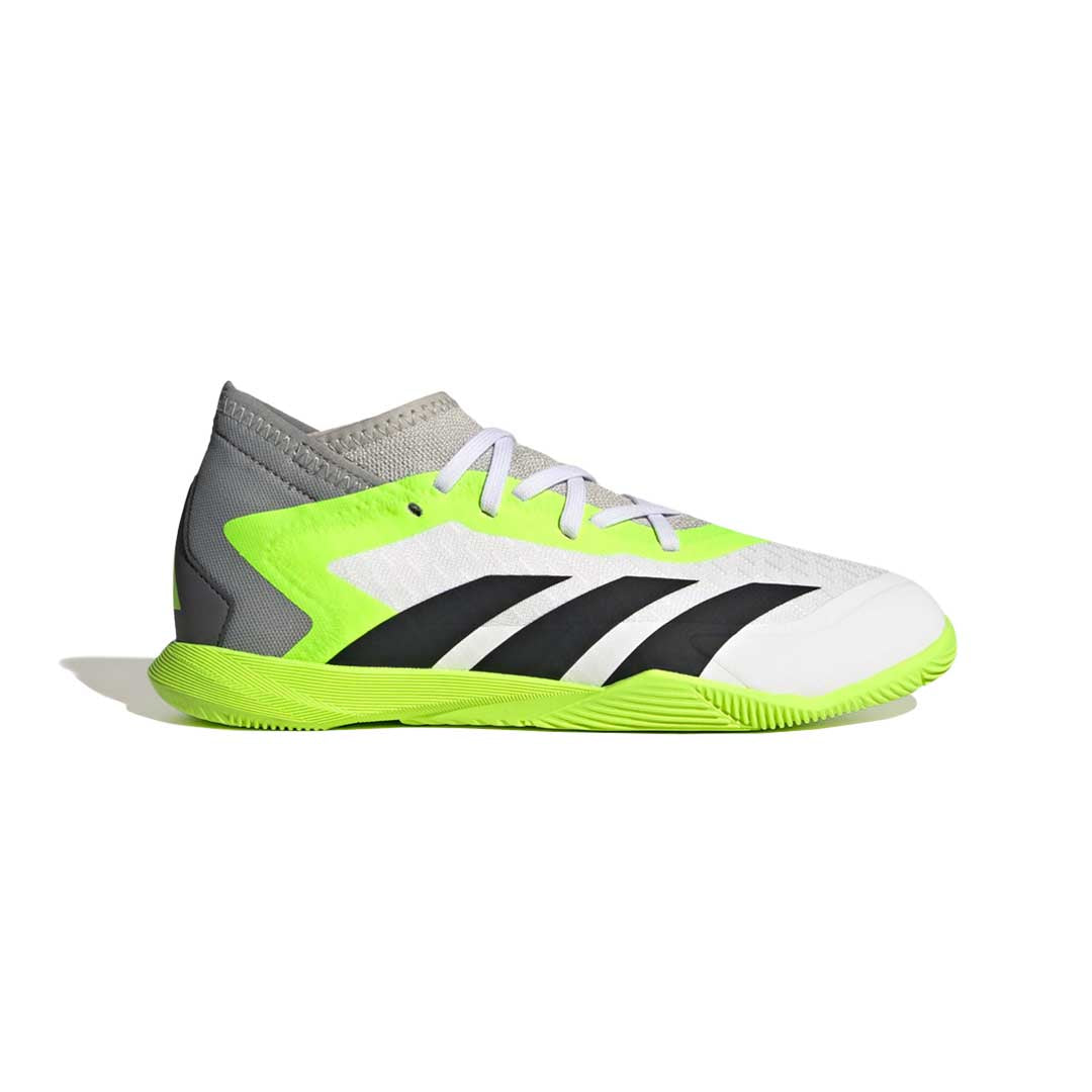 ADIDAS PREDATOR ACCURACY.3 INDOOR FOOTBALL BOOTS  JUNIOR - CLOUD WHITE/CORE BLACK/LUCID LEMON