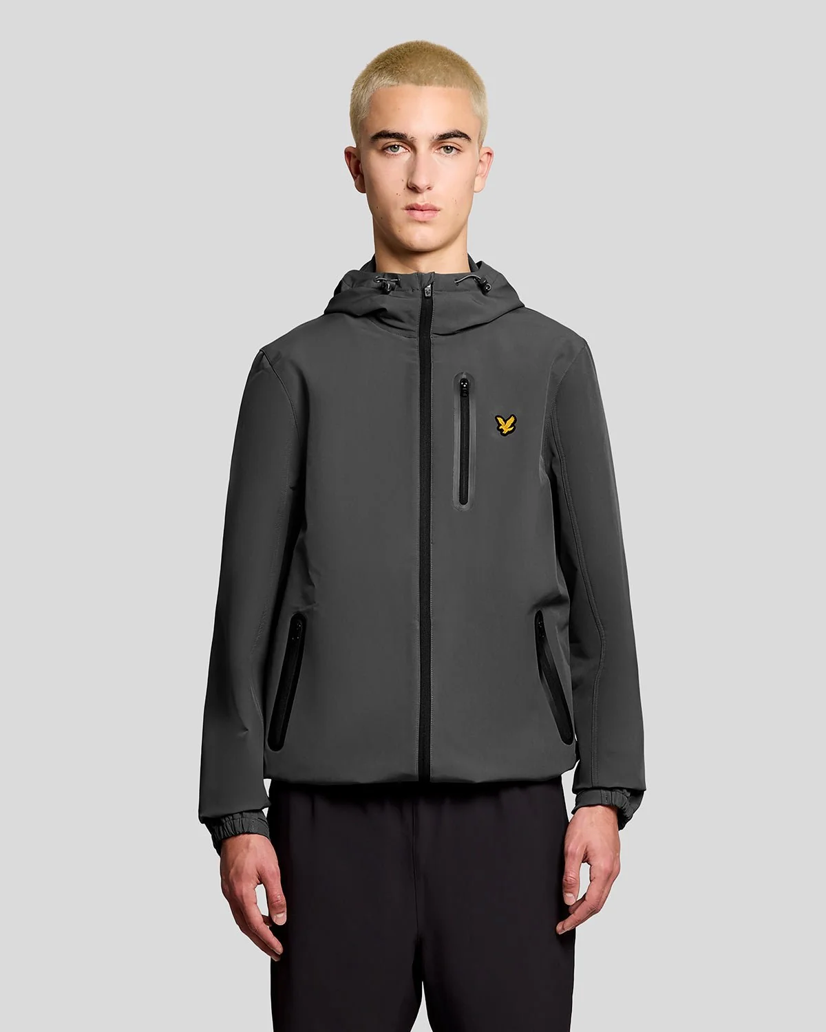 LYLE & SCOTT BRANDED HOODED JACKET - TURBULENCE