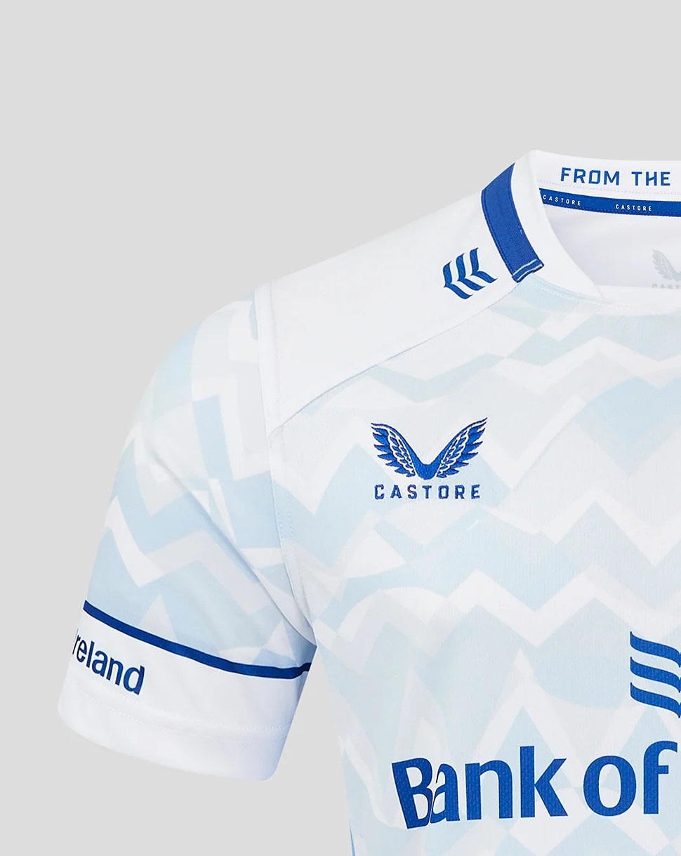 CASTORE LEINSTER AWAY REPLICA JERSEY - BRILLIANT WHITE/ FROZEN FJORD