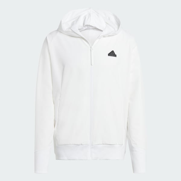 ADIDAS MENS Z.N.E. WV FULL ZIP      WHITE