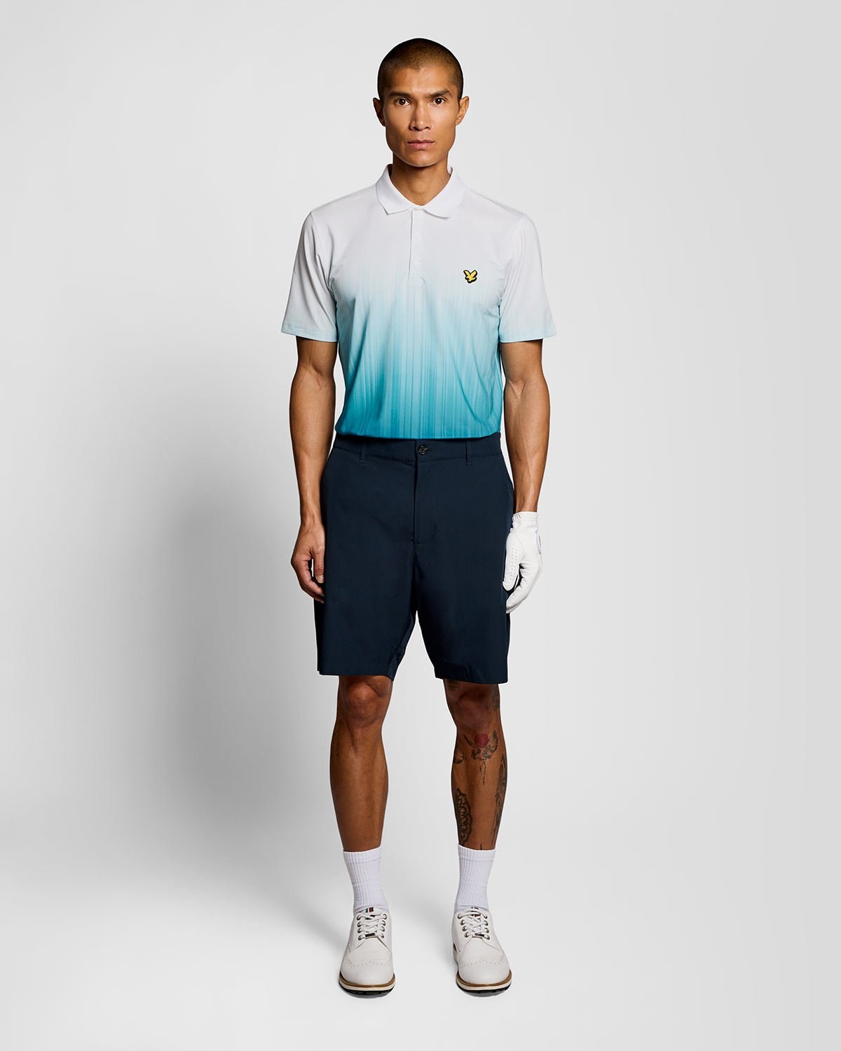 LYLE & SCOTT GOLF GRADIENT POLO - AQUAMARINE BLUE