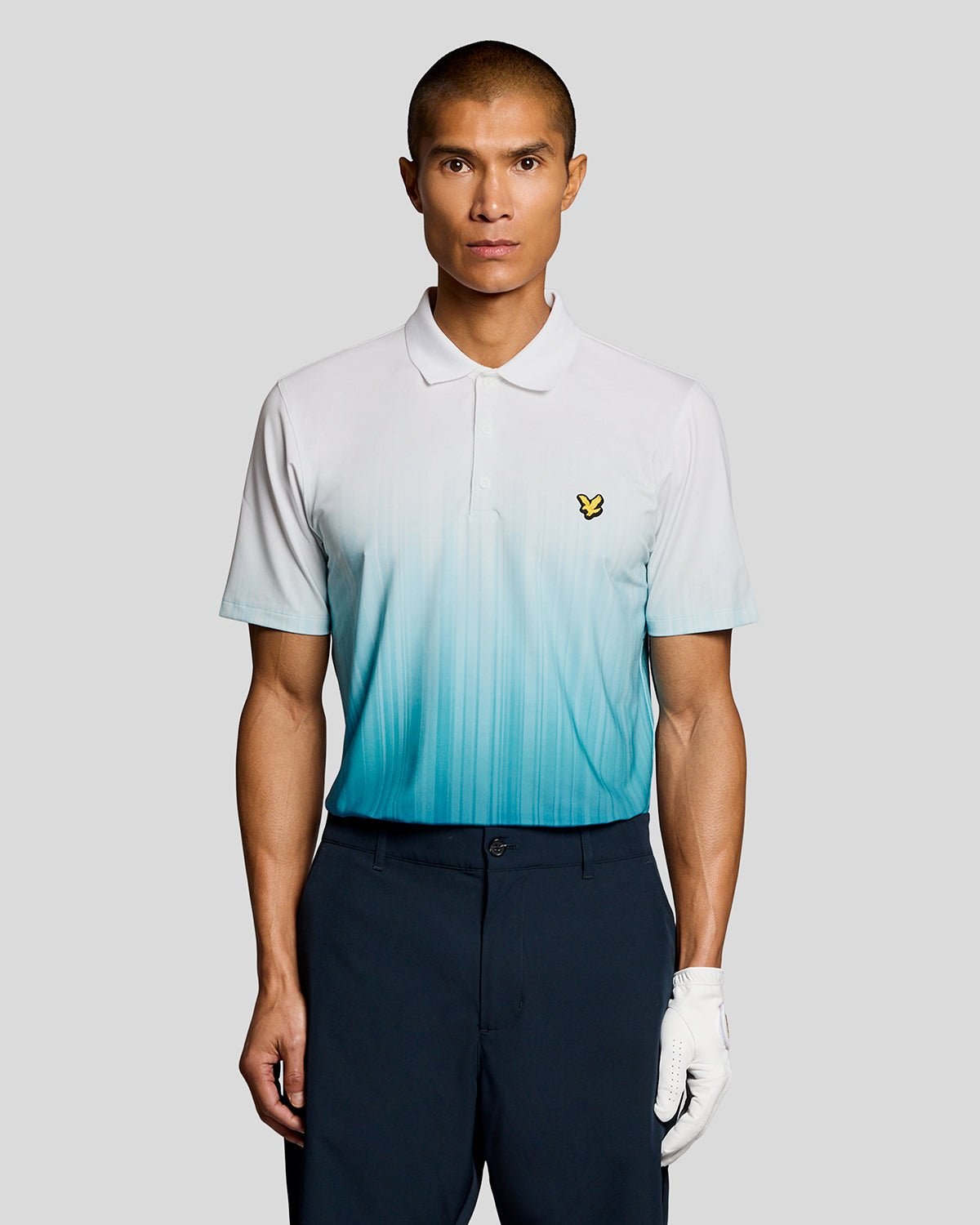 LYLE & SCOTT GOLF GRADIENT POLO - AQUAMARINE BLUE