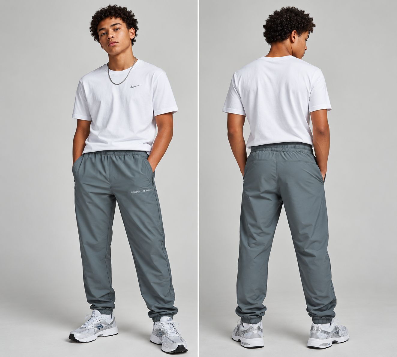 MERCIER BADGE 2.0 WOVEN PANTS - CHARCOAL