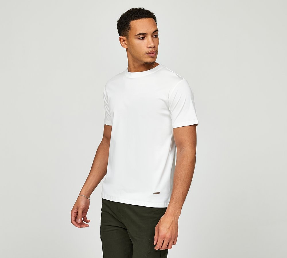 BELIER SS MERCERISED PREMIUM T-SHIRT - WHITE
