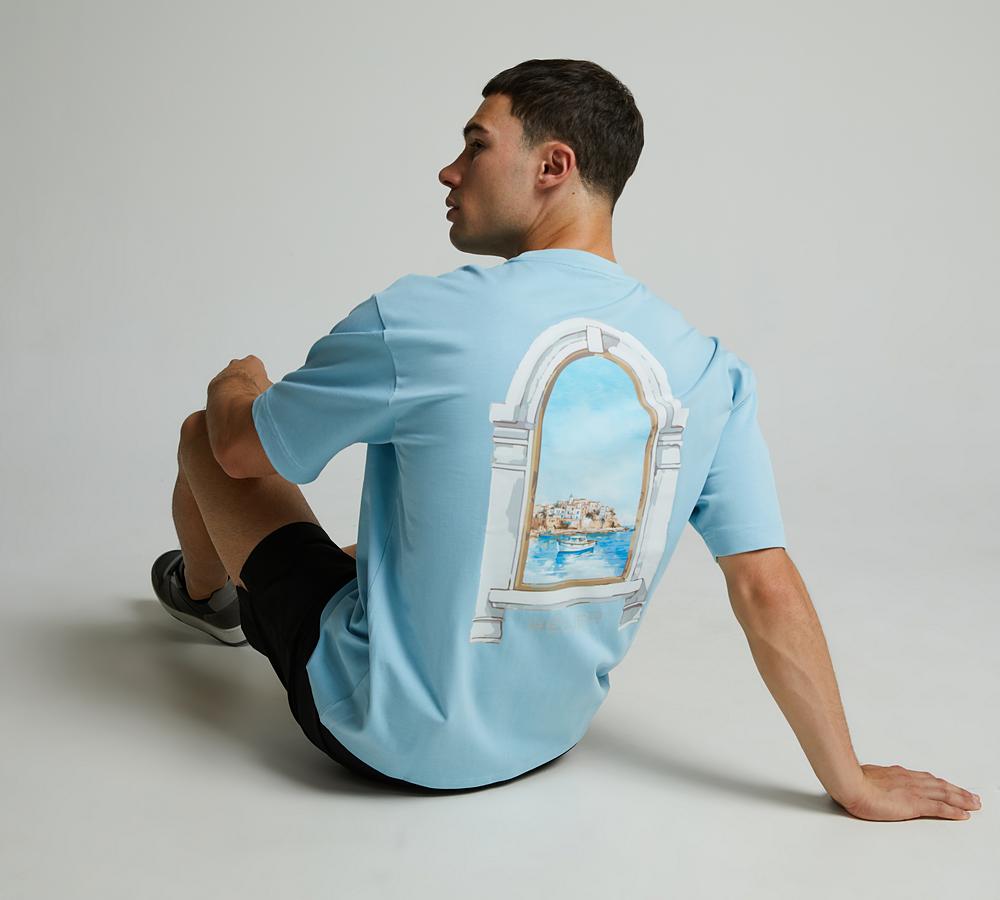 BELIER ARCH VIEW T-SHIRT - SKY BLUE