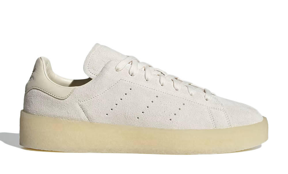 ADIDAS MENS ORIGINALS STAN SMITH CREPE TRAINERS - OFF WHITE