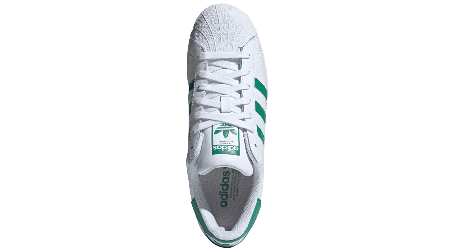 ADIDAS ORIGINALS SUPERSTAR TRAINERS - FOOTWEAR WHITE/SEMI COURT GREEN