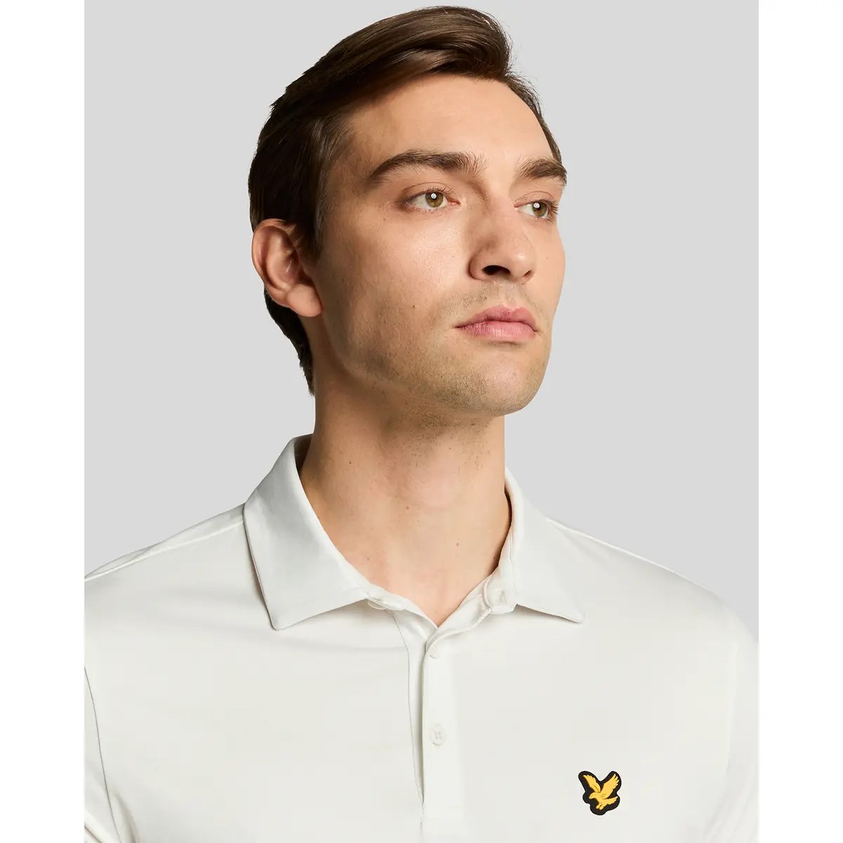 LYLE & SCOTT GRADIENT POLO SHIRT - WHITE