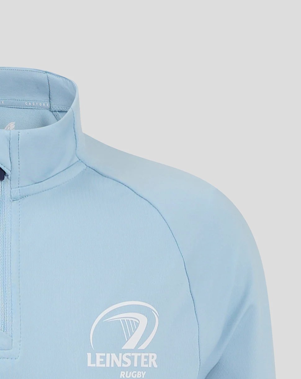 CASTORE LEINSTER PRO PLAYERS 1/4 ZIP MIDLAYER JUNIOR - CERULEAN/ SURF THE WEB