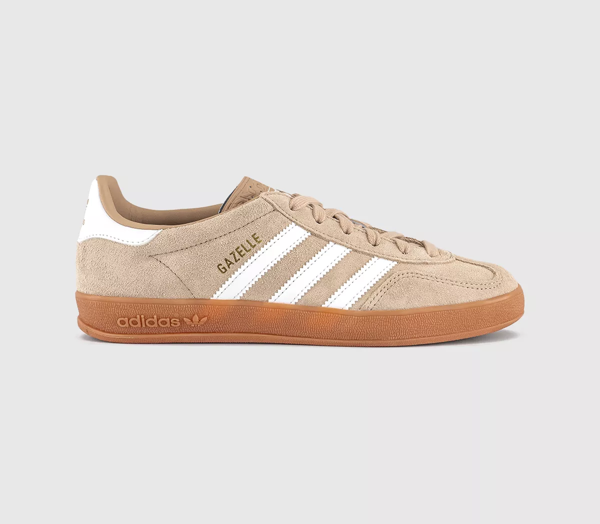 ADIDAS ORIGINALS GAZELLE INDOOR WOMENS TRAINERS - BEIGE