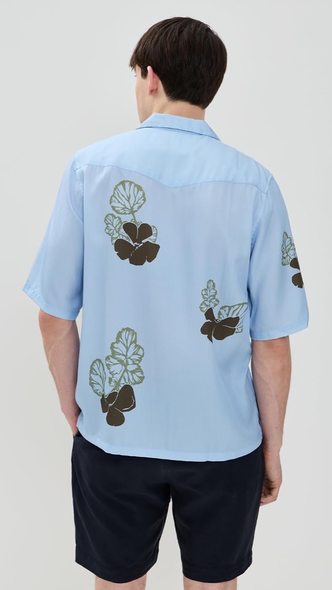 OFFICINE GENERALE EREN SHIRT - DREAM BLUE/OLIVE