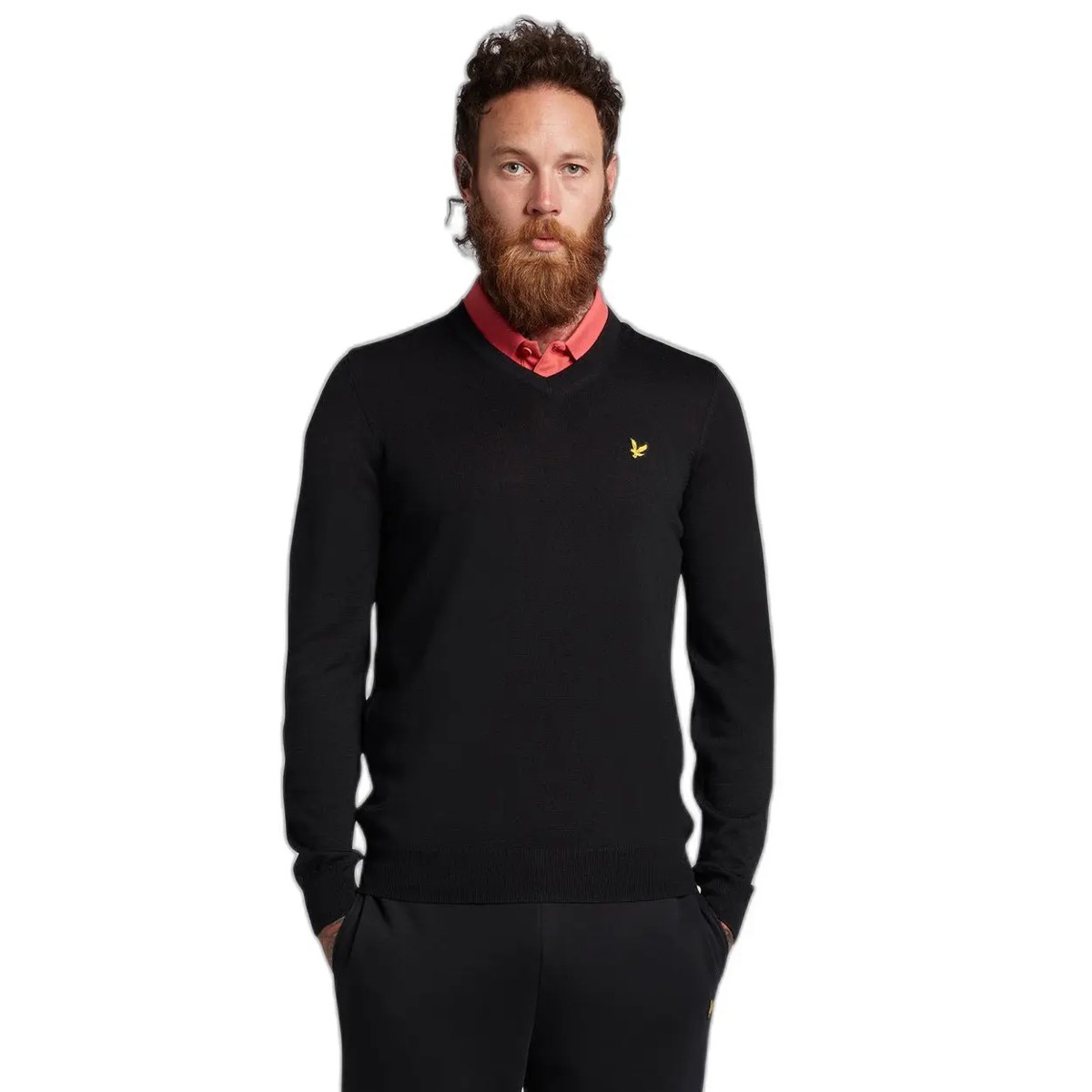 LYLE & SCOTT GOLF V NECK PULLOVER - JET BLACK