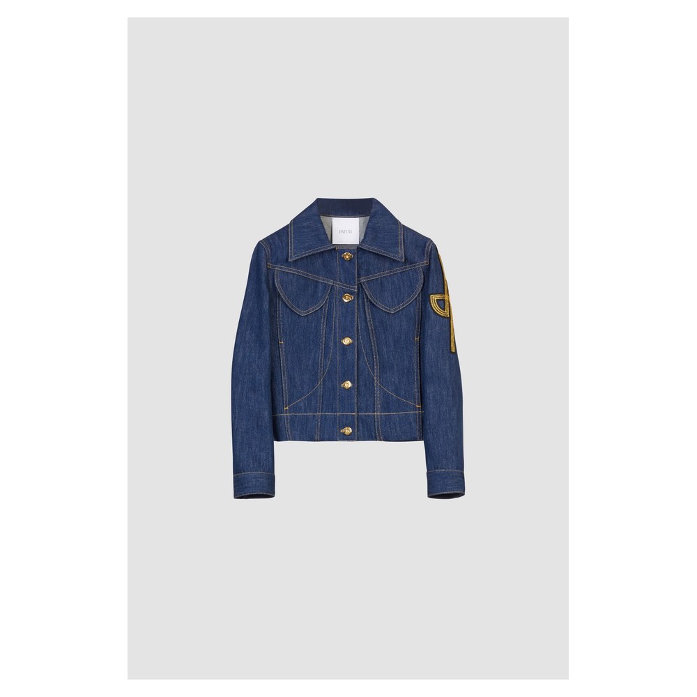 PATOU ICONIC DENIM JACKET - RODEO BLUE