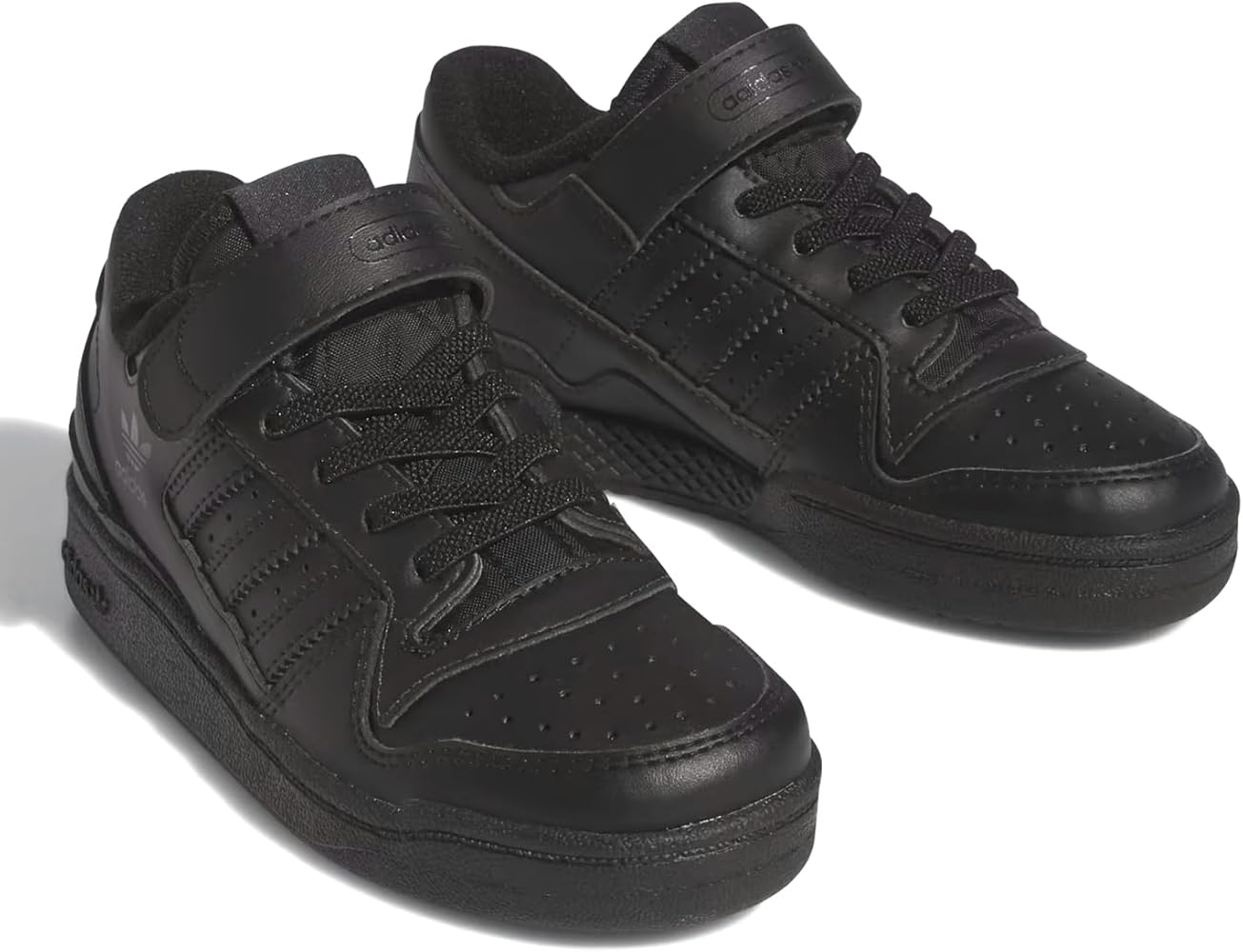 ADIDAS CHILDS FORUM LOW C  TRAINERS   CBLACK/CBL