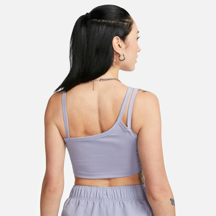NIKE W  EVRDY MOD AYSM CROP TANK - OXYGEN PURPLE