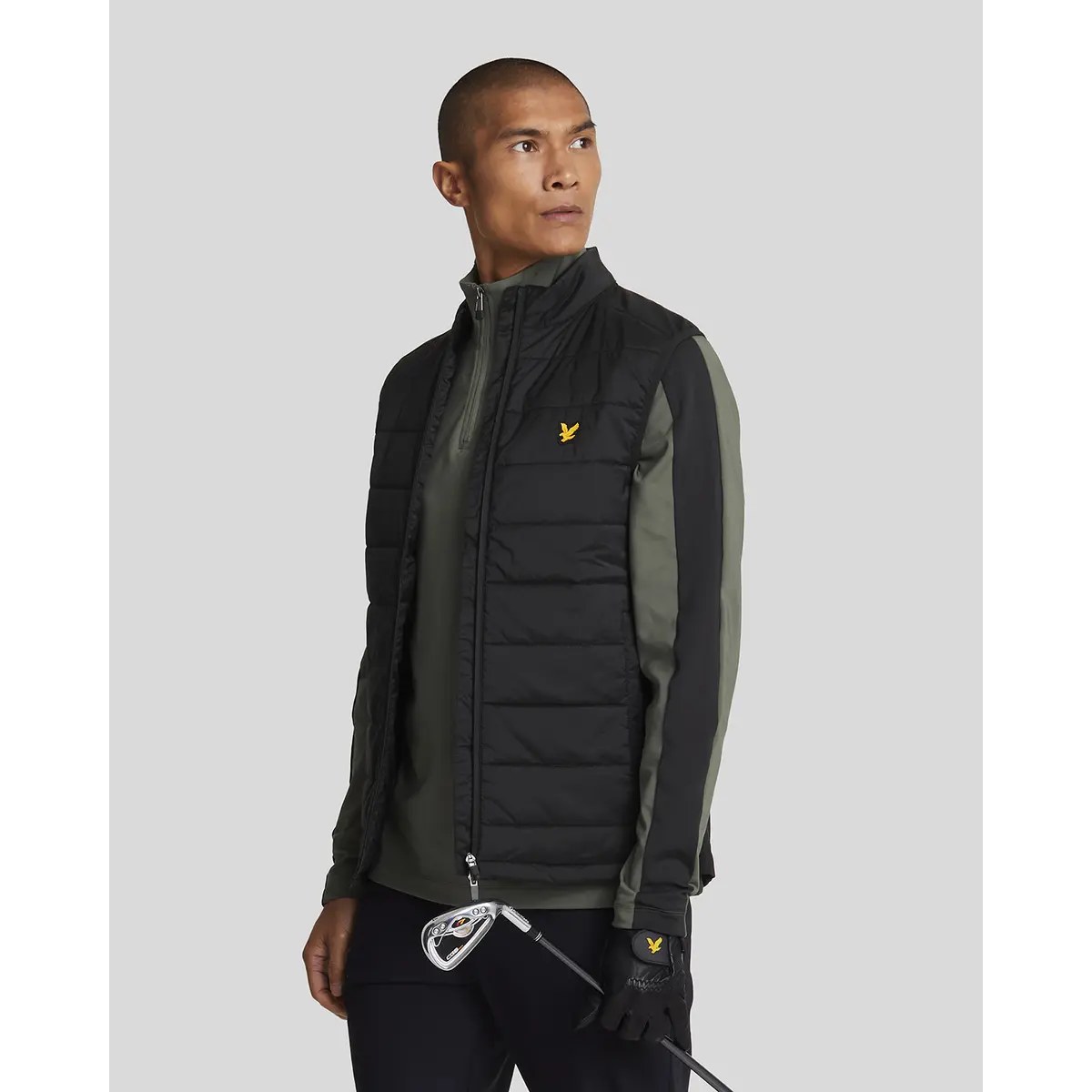 LYLE & SCOTT WADDED GOLF GILET - JET BLACK