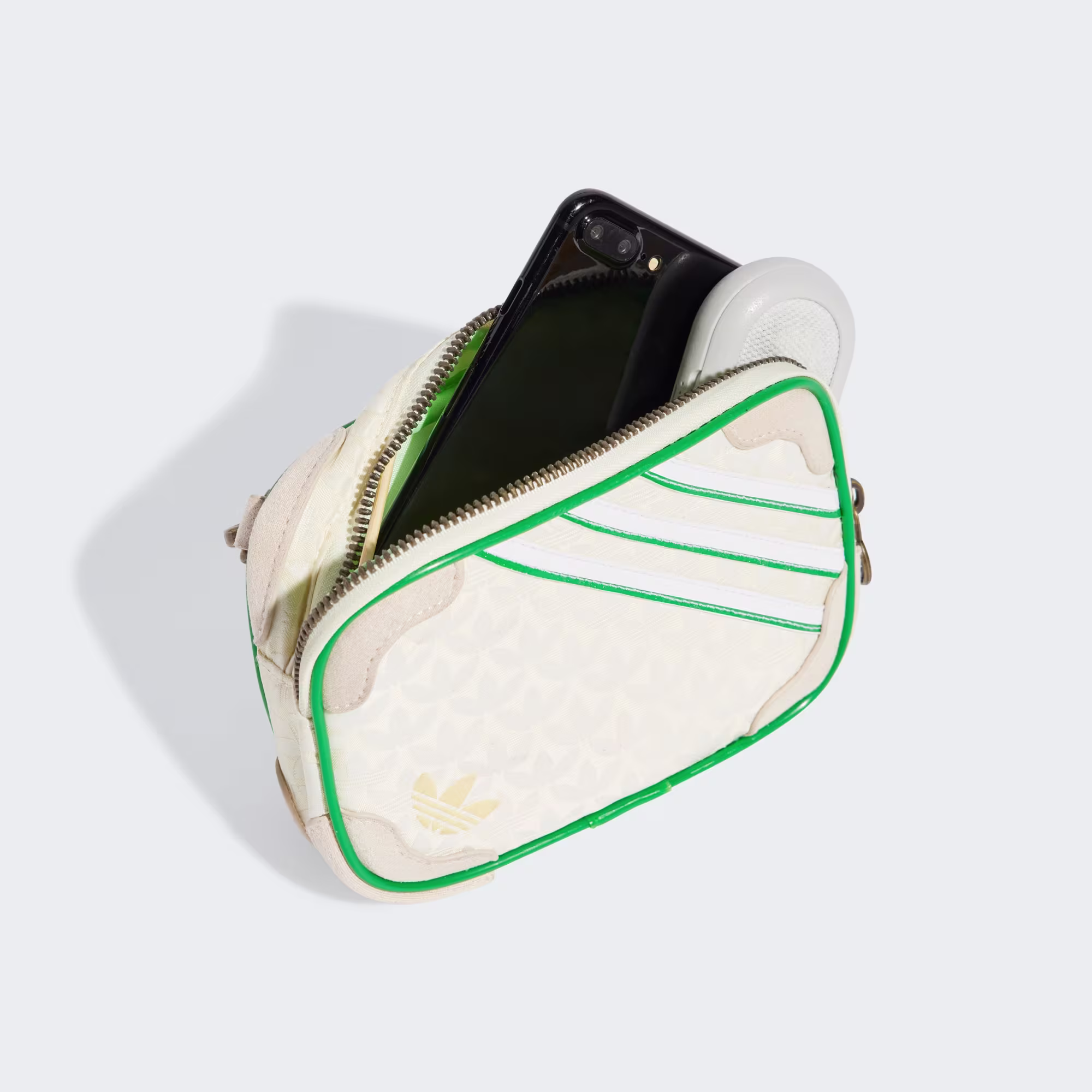 Trefoil Monogram Jacquard Suede Mini Airliner Bag