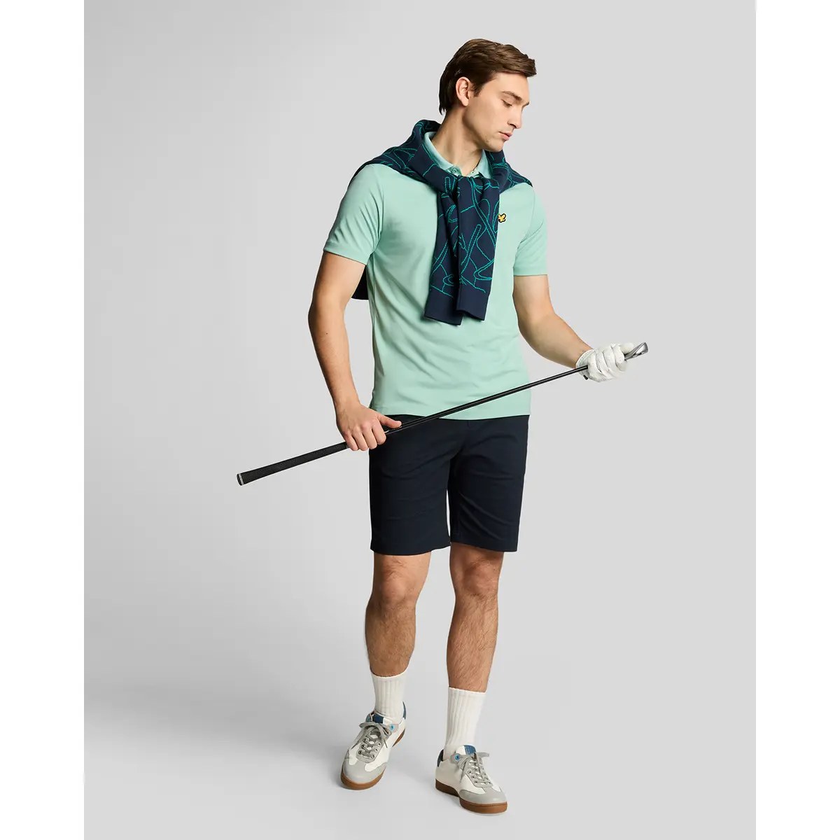 LYLE & SCOTT GOLF TECH POLO SHIRT - MINERAL TURQUOISE