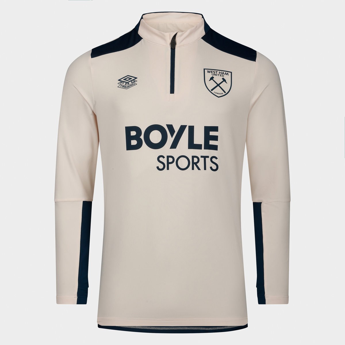 UMBRO WEST HAM 25/26 PRO TRAINING MIDLAYER TOP - ECRU / SPELLBOUND