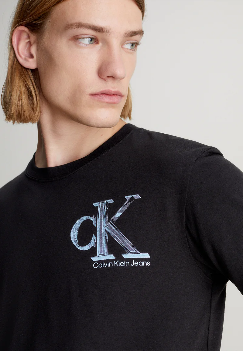 CALVIN KLEIN JEANS META MONOGRAM TEE - CK BLACK