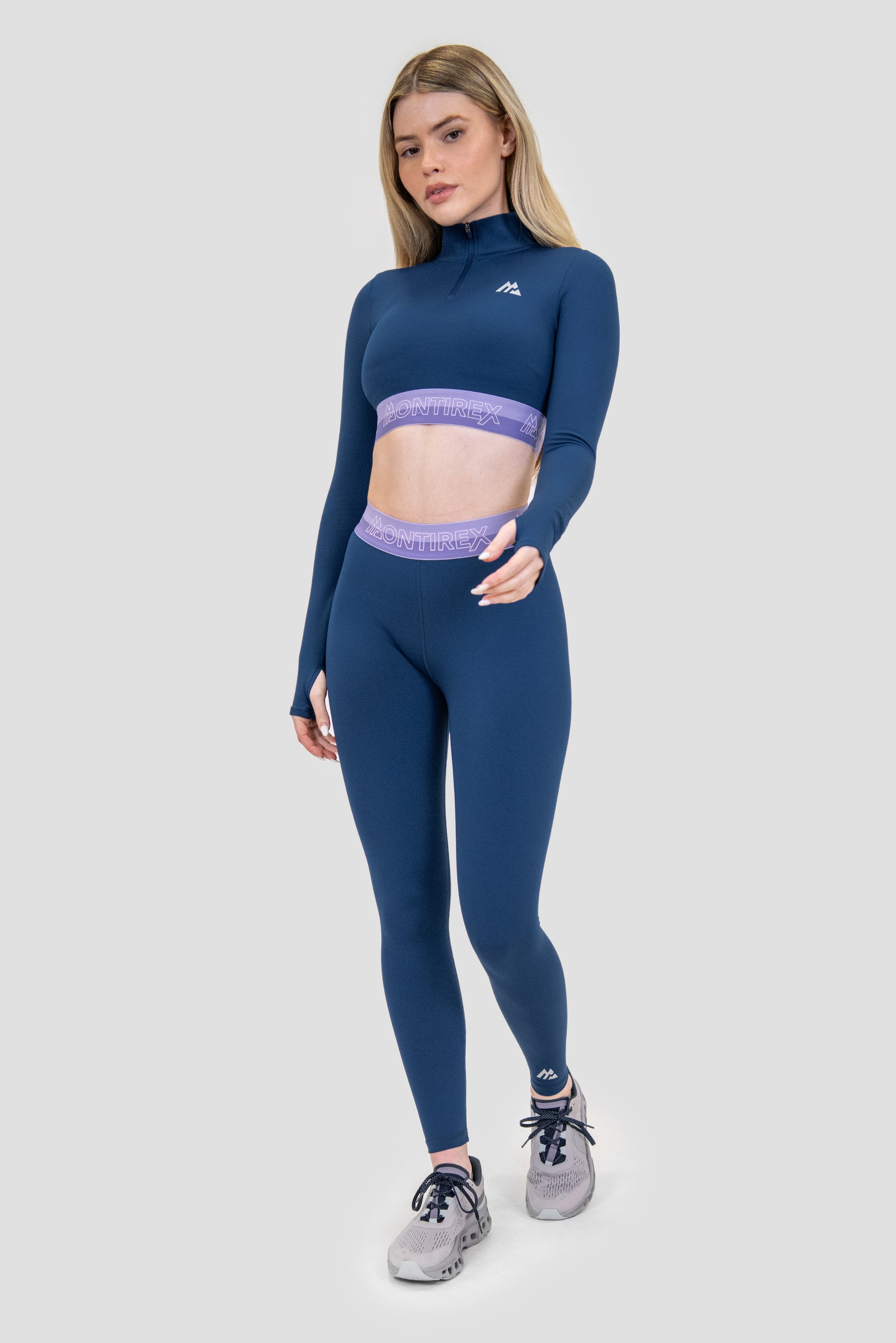 MONTIREX ICON CONTRAST CROP 2.0 1/4 ZIP - AGENCY/OCCITANIA/LAVANDULA