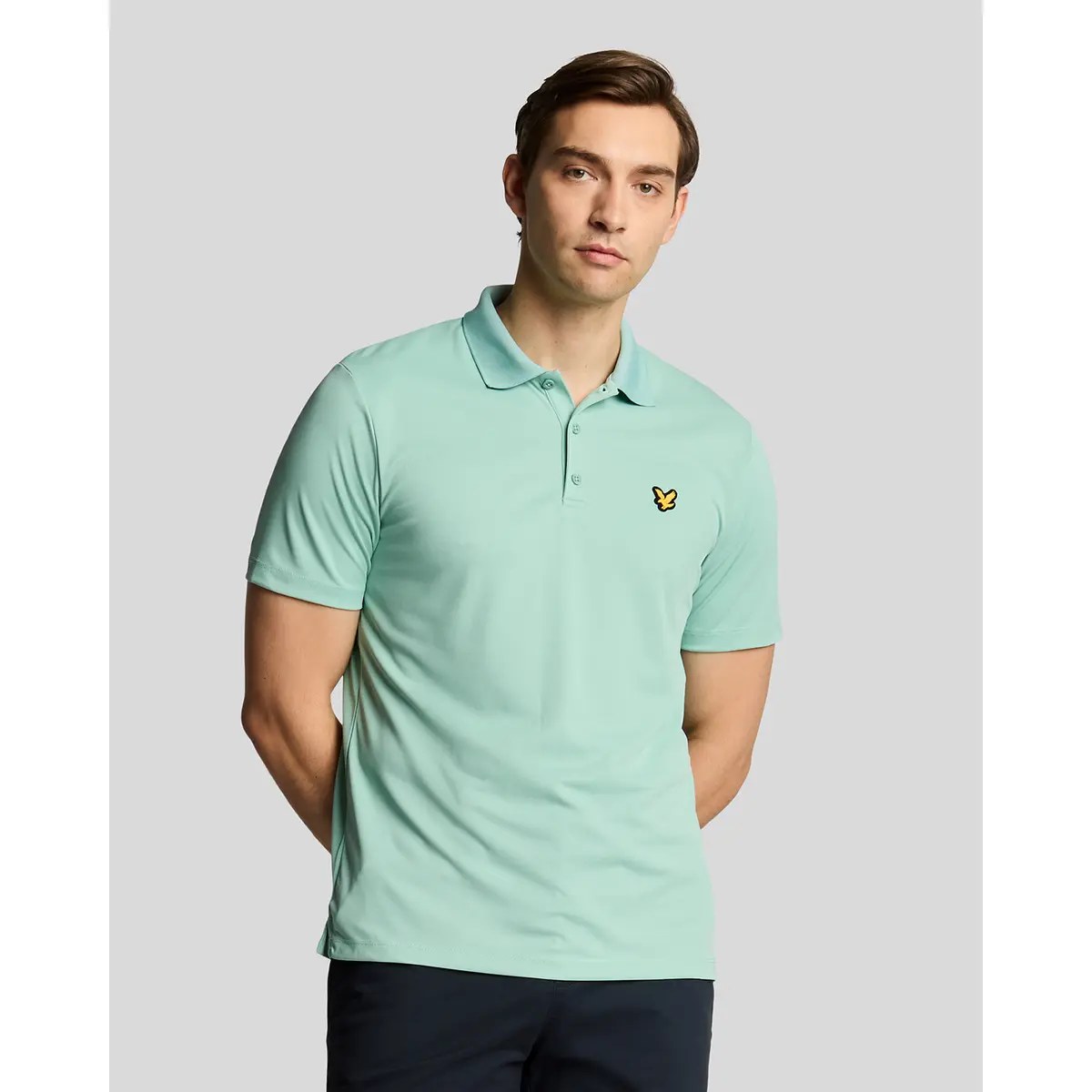 LYLE & SCOTT GOLF TECH POLO SHIRT - MINERAL TURQUOISE