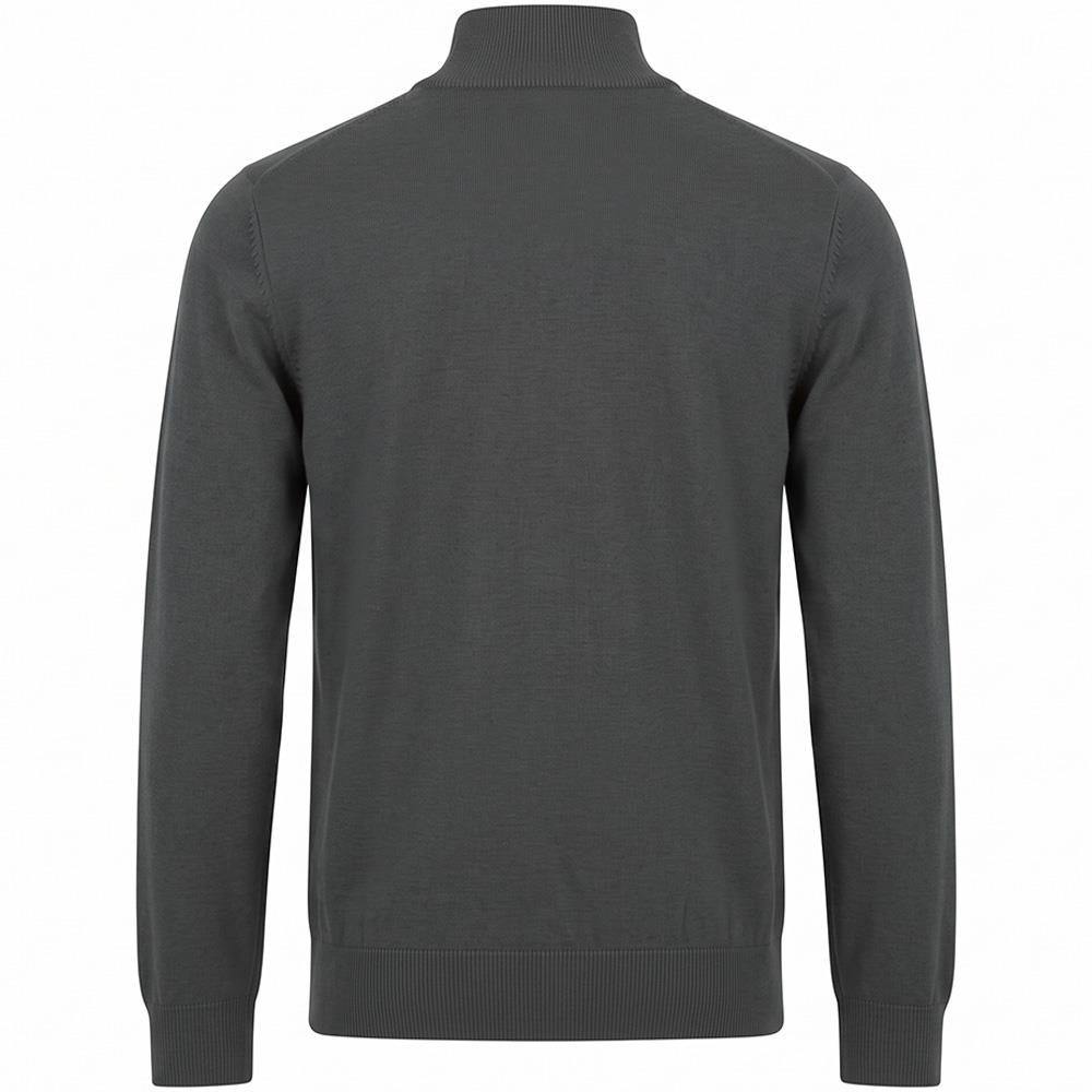 LYLE & SCOTT GOLF POLYBLEND QUARTER ZIP JUMPER - GUNMETAL
