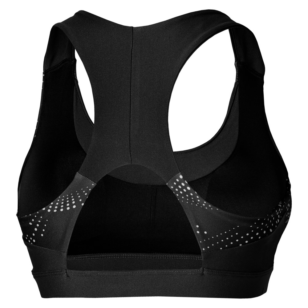 MIZUNO WOMENS ALPHA PADDED BRA - BLACK/APRICOT ICE