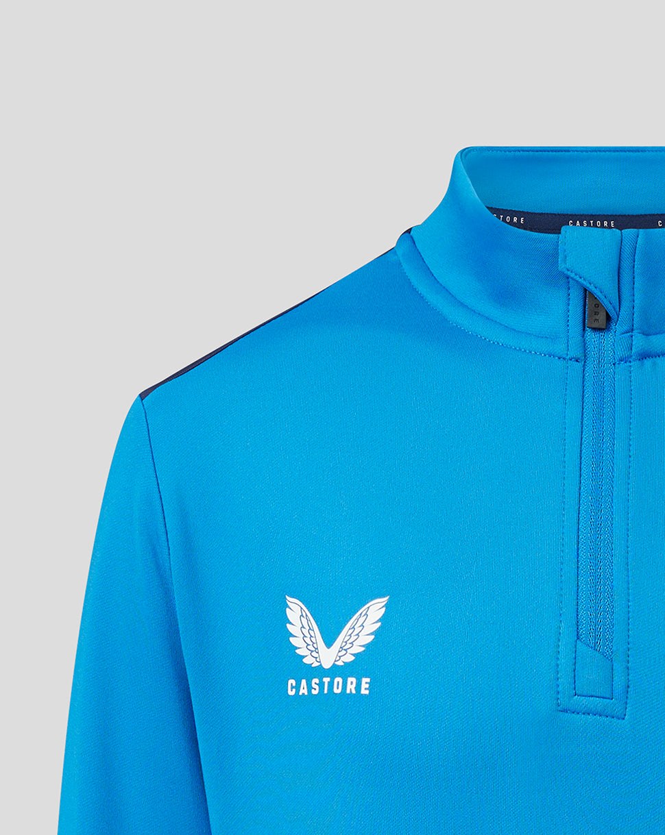 CASTORE LEINSTER QUARTER ZIP MIDLAYER JUNIOR - IMPERIAL BLUE/ PEACOAT