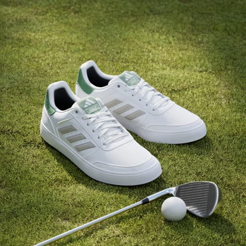 ADIDAS RETROCROSS 24 GOLF SHOES - CLOUD WHITE/PRELOVED GREEN