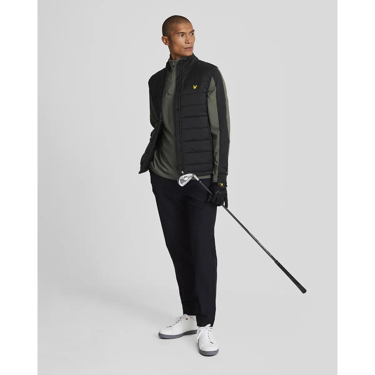 LYLE & SCOTT WADDED GOLF GILET - JET BLACK