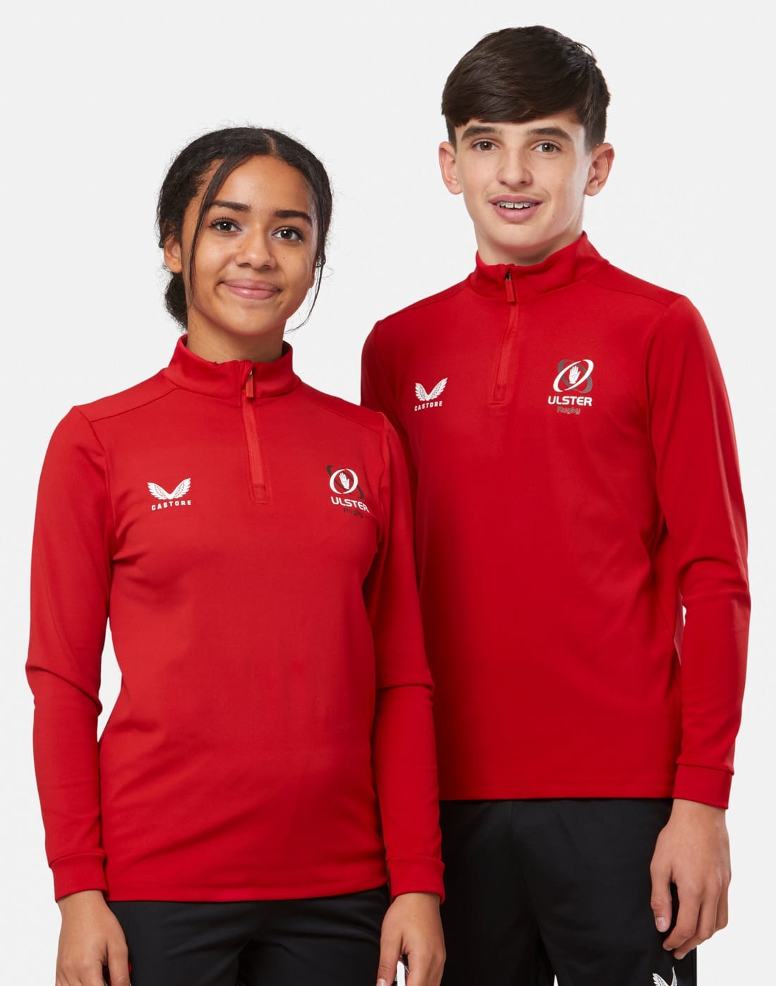 CASTORE ULSTER PERFORMANCE 1/4 ZIP JUNIOR - TRUE RED